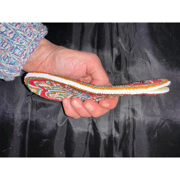 VINTAGE SPARKLING 1940's BELGIUM HAND BEADED EYEGLASSES SUNGLASSES CASE - Picture 7 of 9